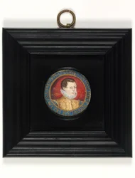 Antatt selvportrett av kunstneren, 13 år, ca. 1560 (akvarell på vellum)
