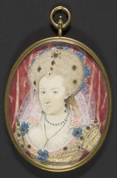 Anne av Danmark, ca. 1600 (gouache på vellum lagt på kort)