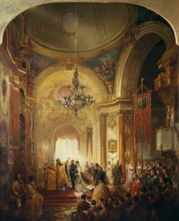 Prins Alfred, hertugen av Edinburghs ekteskap med storhertuginne Maria Alexandrovna, 23. januar 187