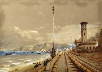 Atmospheric Railway at Dawlish, ca. 1850 (akvarell på papir)