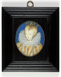 En dame tradisjonelt identifisert som dronning Elizabeth I når prinsesse (emalje)