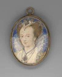 Portrait of a Woman, ca. 1590 (vellum lagt på kort)