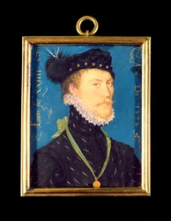 Portrett av en ukjent mann, 24 år gammel, 1572 (wc på vellum)