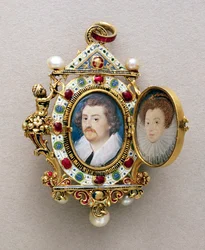 Portretter av ukjent mann og kvinne, ca. 1590