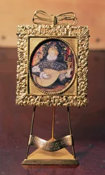 Dronning Elizabeth I spiller lut (miniatyr inkludert messingstativ) (se også 75751)
