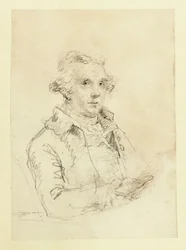 Selvportrett, ca. 1790 (papir, grafitt)