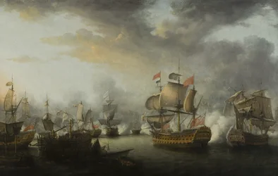 The Close of the Battle of the Saints, ca. 1782 (olje på lerret)