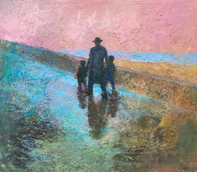 Dawn Stroll, 2022–23 (olje på plate)