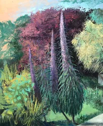 Tre Echiums, 2022–23 (olje på plate)