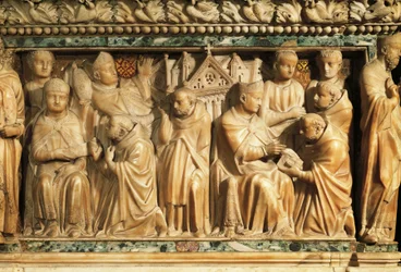 Relieff som viser godkjenning av ordre av pave Innocent III