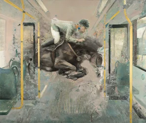 Trikkehopp II, 2019 (olje på lerret)