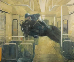 Trikkehopp, 2015 (olje på lerret)