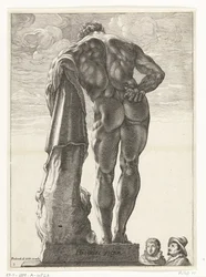 Hercules Farnese Hercules Victor (tittel på objekt) Tre antikke statuer i Roma etter Goltzius (serietittel)