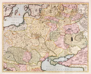 «Kart over krigsteateret i Polen, Moskva og Tyrkia» av Nicolas Visscher