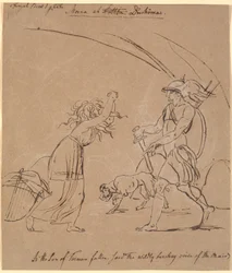 Scene av Ossian; Morna og Duchomar