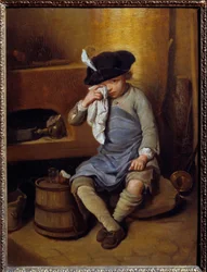 Det angrende barnet Maleri av Nicolas Lepicie (1735-1784) 1700-tallets søn. 0,31x0,41 m Lyon, Museum of Fine Arts