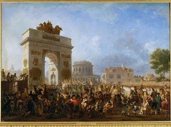 Den keiserlige gardes inntreden i Paris gjennom Pantin-barrieren 15. november 1807...