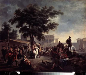 Rustikk landlig bryllup. Maleri av Nicolas Antoine Taunay (1755-1830). Olje på tre, 41 x 56 cm. Fransk kunst fra 1700-tallet. Pushkin Museum of Fine Arts, Moskva.