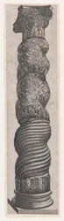 Mirror of Roman Magnificence: Grotesque Winding Column i St. Peters, 1500-tallet..., 1500-tallet.
