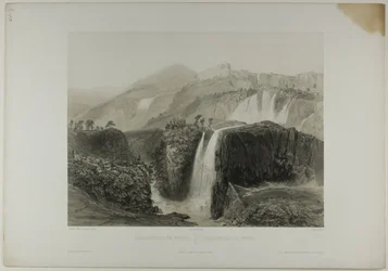 Tivolis fossefall, plate atten fra Italie Monumentale et Pittoresque