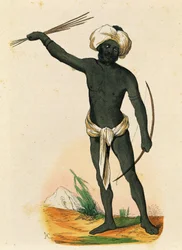 Aborigine fra øya Vatou-Lele (Fijiøyene)
