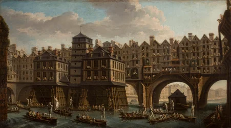 Sailors Jousting, Mellom Pont Notre Dame og Pont-Au-Change, Paris, 1756.