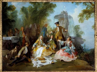 Jaktmåltid. Maleri av Nicolas Lancret (1690-1743)