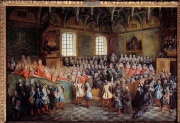 Litt av rettferdighet holdt av flertallet av kong Ludvig XV i storkammeret i parlamentet i Paris 22. februar