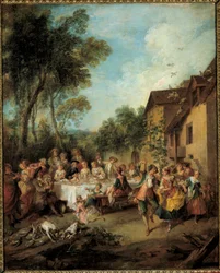 Bryllupsreise-maleriet av Nicolas Lancret (1690-1743) Angers fra 1700-tallet, Museum of Fine Arts