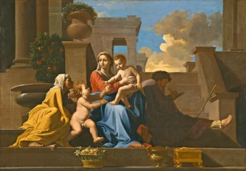 Den hellige familie på trappene, 1648