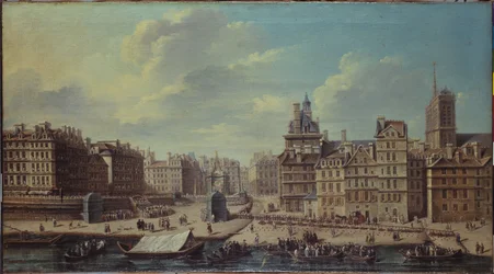 Fest holdt på Place de Grève i anledning fødselen av prinsesse Marie-Thérèse, datter av dauphinen, i juli 1746