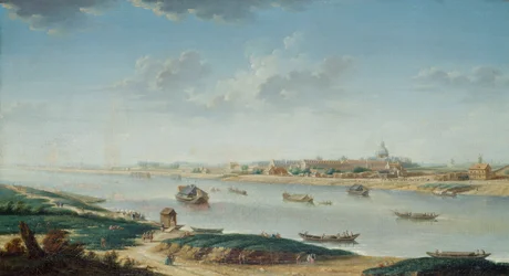 Salpetriere sett fra La Rapee, ca. 1752 (olje på lerret)