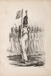 Militæruniformer: sersjant ved karabinerene, generell veiledning, 1817-1818