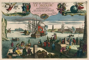 Det kuriøse atlaset eller verden representert i generelle og spesielle kart over himmelen og jorden, s. 11 (beskåret)