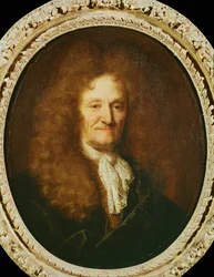 Medaillon av poeten Jean de La Fontaine ... (maleri på lerret)