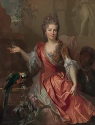 Portrett av en kvinne, muligens Madame Claude Lambert de Thorigny..., 1696