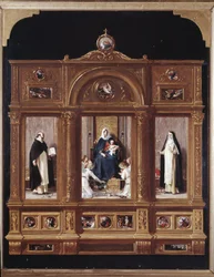 Virgin of the Rosary Representation en abyme of a triptych