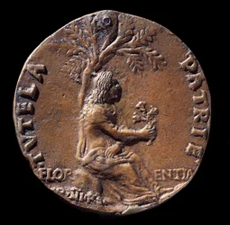 Medaljong som representerer Lorenzo de Medici, kjent som den storslåtte (bronse