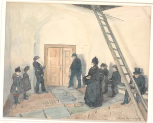 Fra verandaen til en landsbykirke