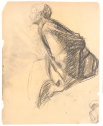 Figurstudie til maleriet "Maria salver Kristi føtter", 1907. Apostel nr. 3 t.h. i bildet