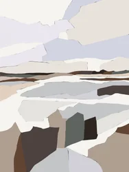 Dempet geometrisk landskap
