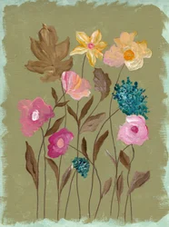 Maleriske blomster i hagen