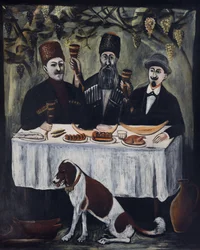 Fest i en vinpergola