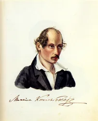 Portrett av Decembrist Mikhail Kuechelbecker 1798-1859, 1831