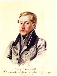 Portrett av Decembrist Pyotr Belyaev 1804-1864, 1832-1833