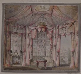 Interiørdesign for boudoiret i grev Bezborodko-huset i Moskva, 1790-tallet