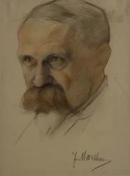 Portrett av Julian Marchlewski 1866-1925, tidlig på 1920-tallet