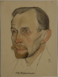 Portrett av Otto Wilhelm Wille Kuusinen 1881-1964, 1922