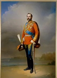 Portrett av keiser Alexander II av Russland (1818-1881) (kjent som The Liberator). Maleri av Nikolai Andreevich Lavrov (1820-1875), olje på lerret