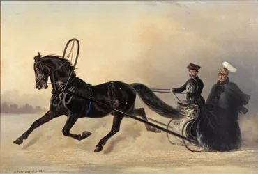 Keiser Nicholas I på en vintertur, 1853
